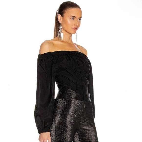 NEW RTA REVOLVE BLACK OFF-THE-SHOULDER TOP - Picture 4 of 9